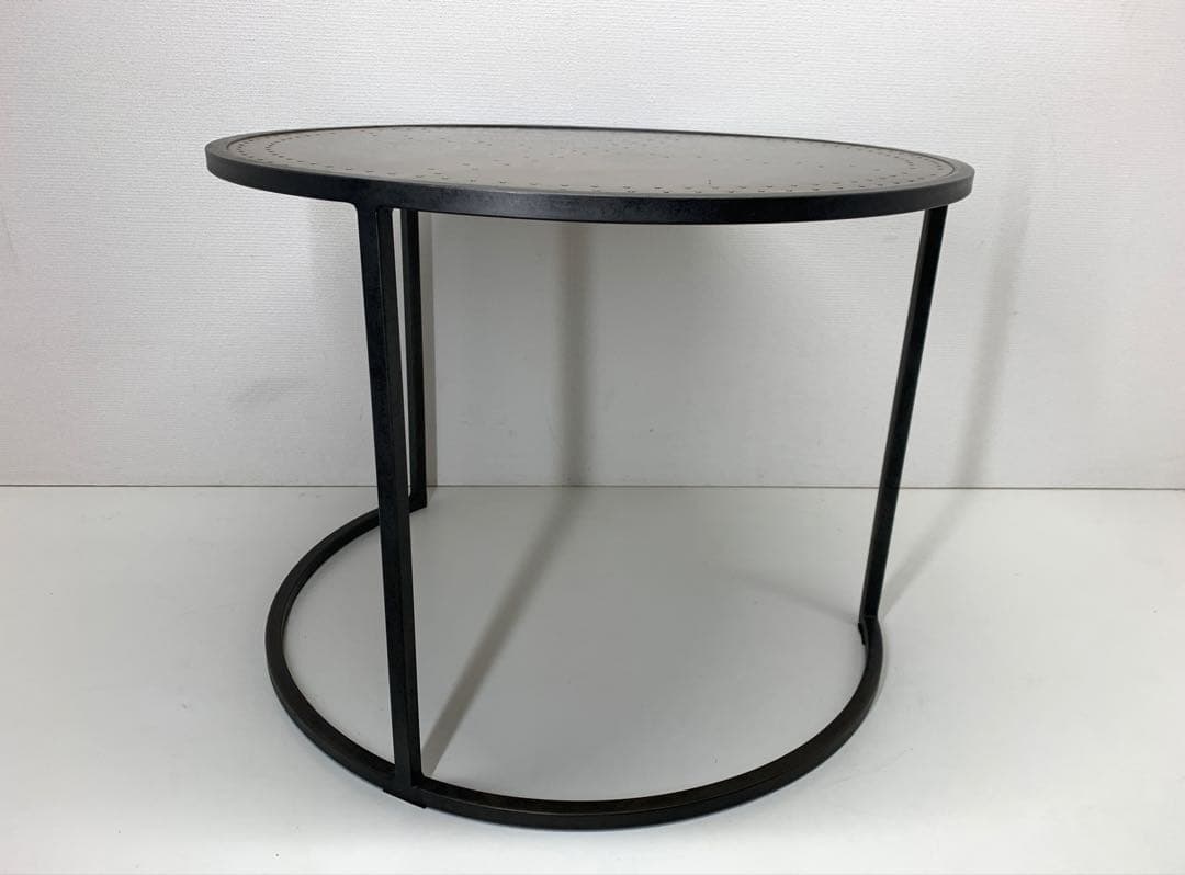 関家具 エルマ ラウンドサイドテーブル60 真鍮板 Φ60cm