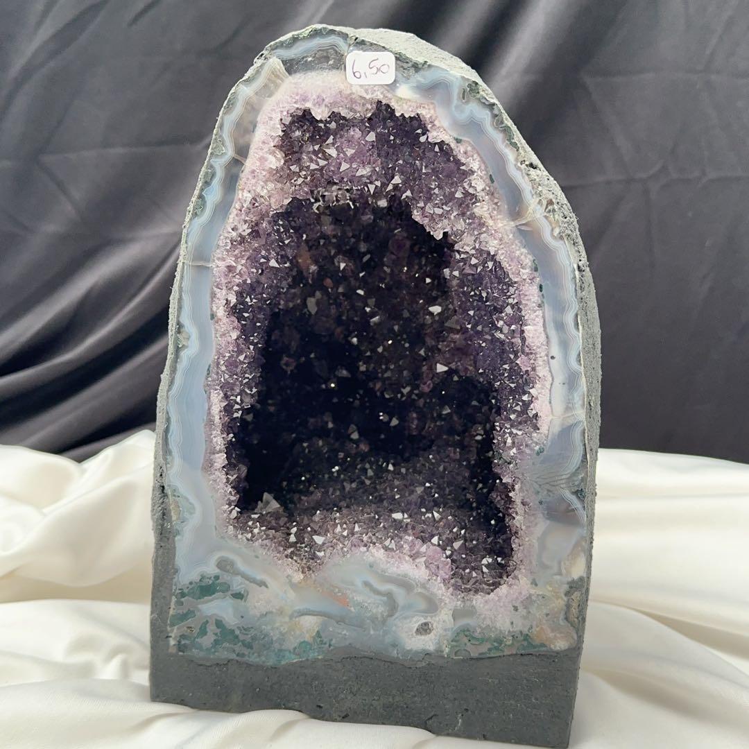 天然石ブラジル産 天然アメジストジオード｜紫水晶晶洞｜開運・浄化・高品質ドーム
