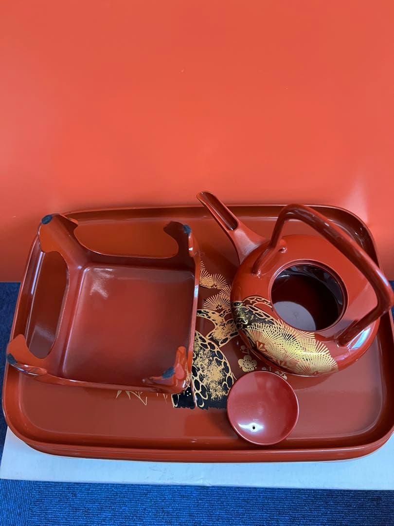 1391 屠蘇器 洗朱 四ッ揃 クッワ形 松台 松竹梅 未使用 - メルカリ