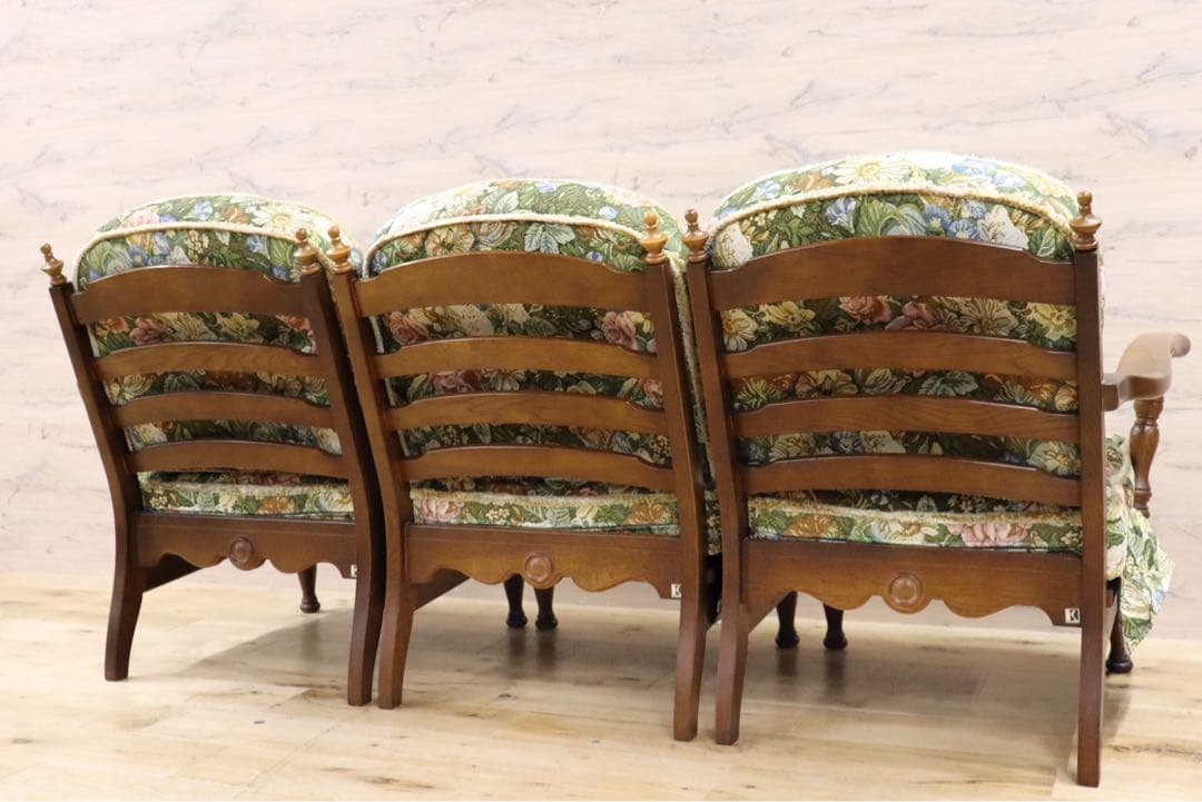 GMGK56A○飛騨産業 / HIDA キツツキ 穂高 3人掛けソファ トリプ