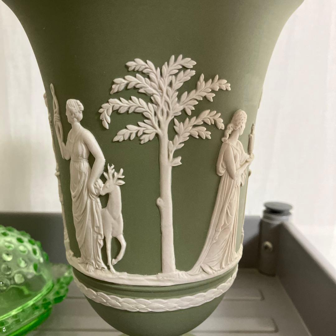 wedgwood ウェッジウッド ジャスパー セイジグリーン 美品 - メルカリ