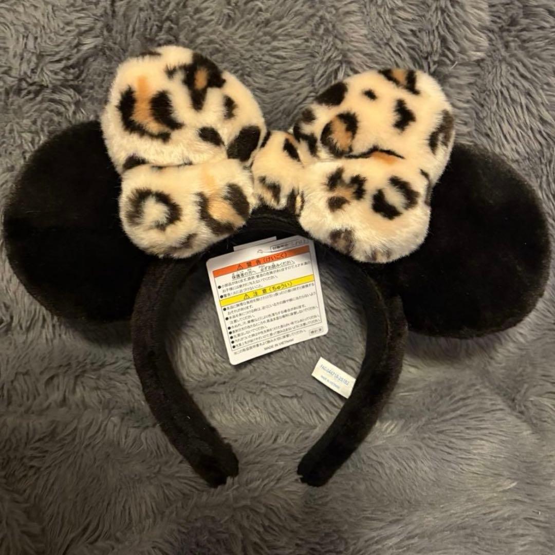ミニー カチューシャ ヒョウ柄 リボン ディズニーリゾート新品 - メルカリ