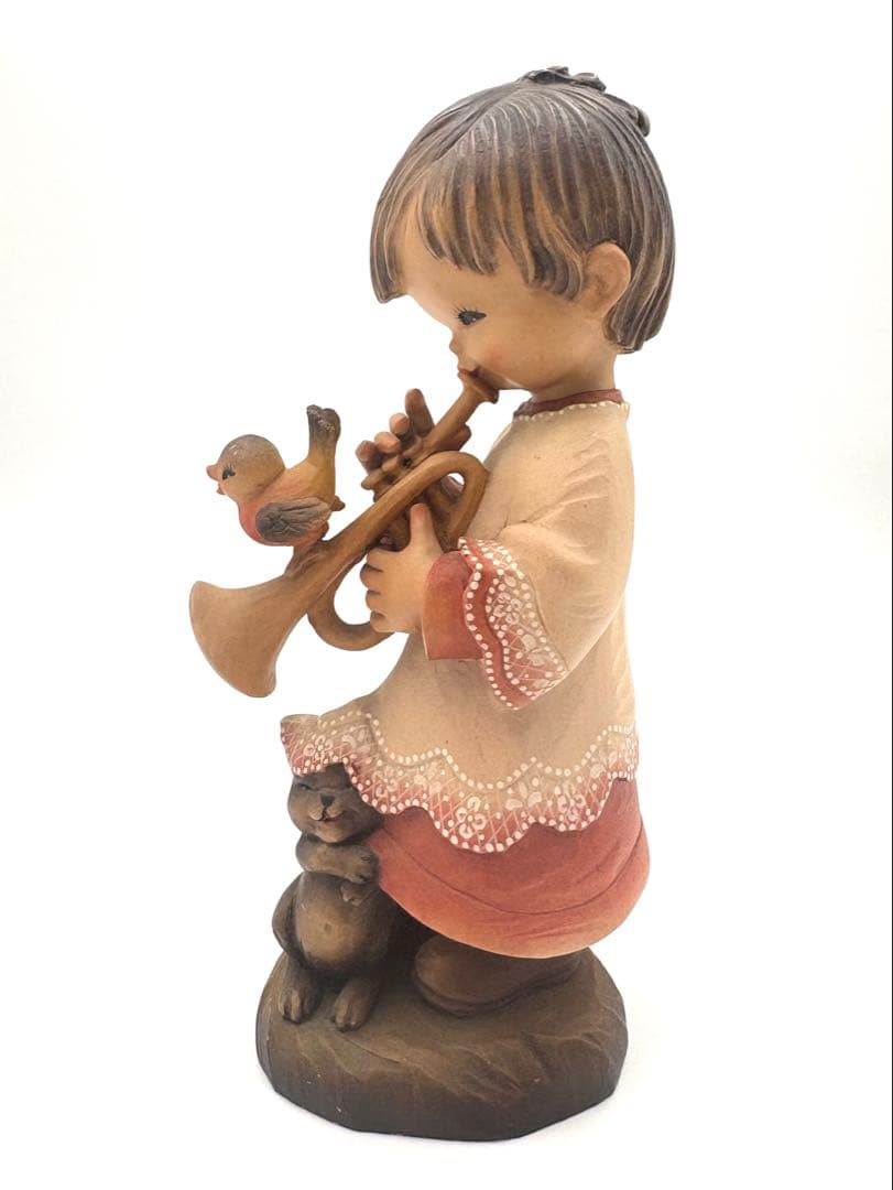 ANRIアンリ　トランペットを吹く　ホセ・フェランディス約25cm木彫り人形