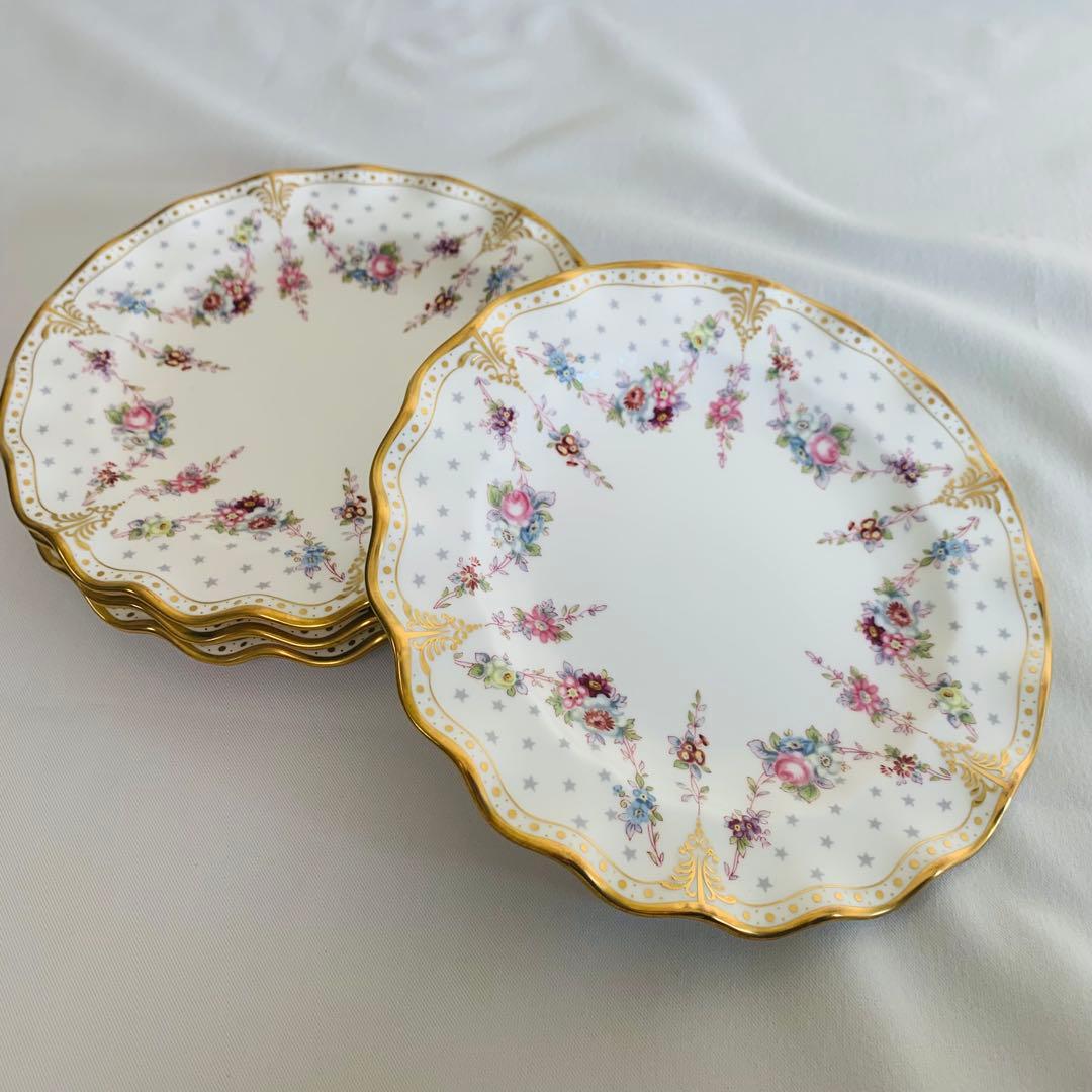 【美品】ロイヤルクラウンダービーロイヤルアントワネット約20センチプレート4枚組