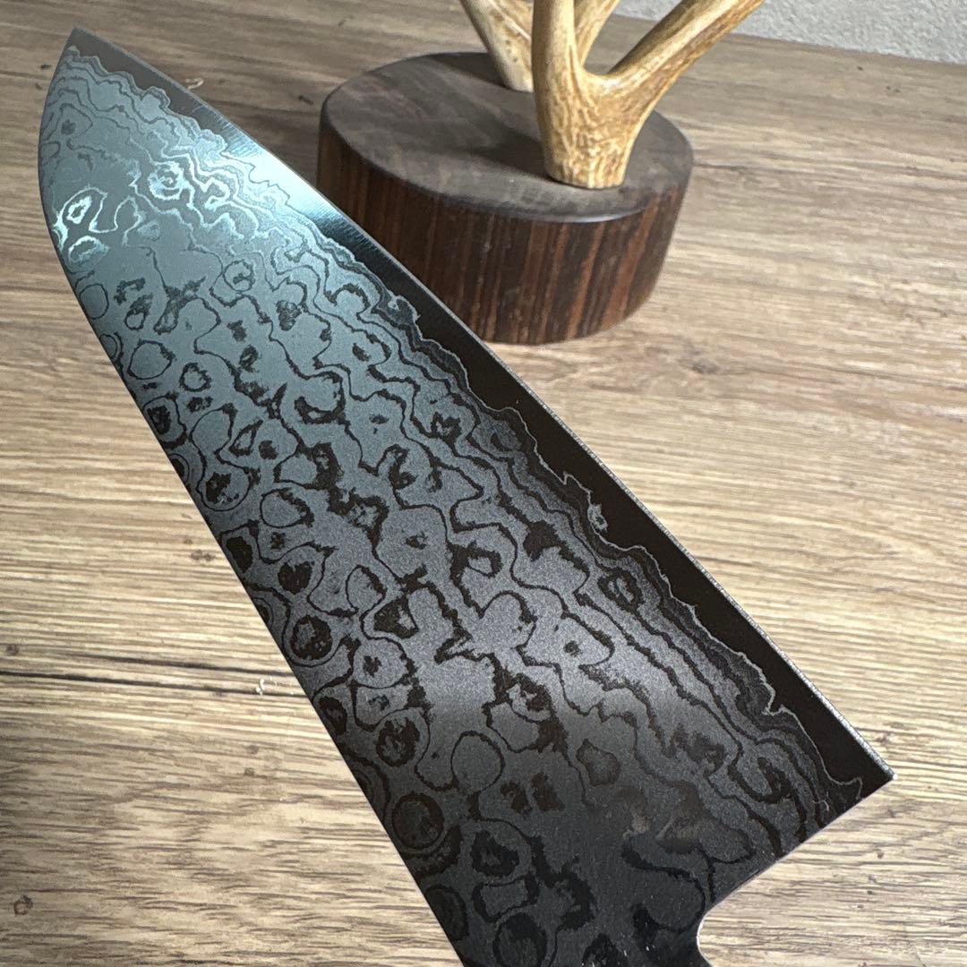 ダマスカス鋼 三徳包丁 V金10号