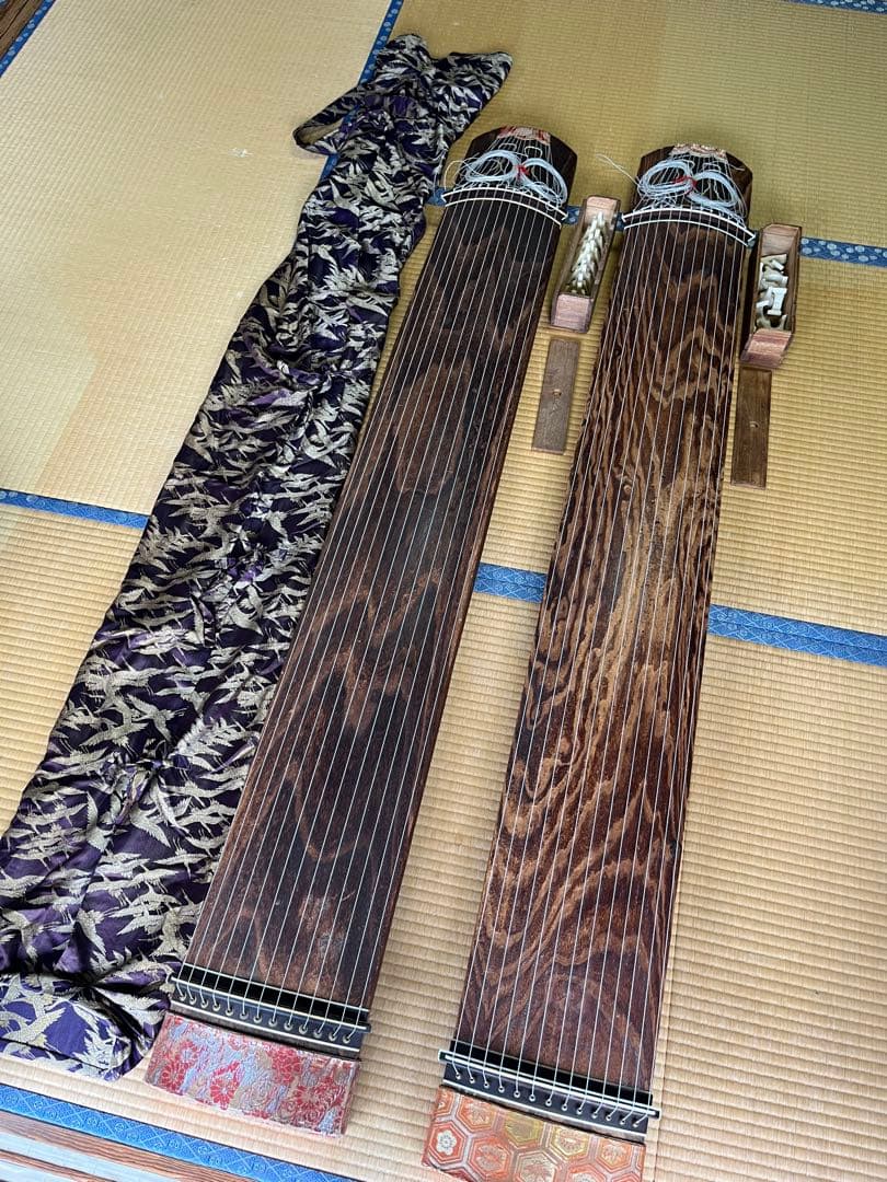 琴 13弦 2個セット　日本 伝統的 楽器 箏 和楽器　弦楽器
