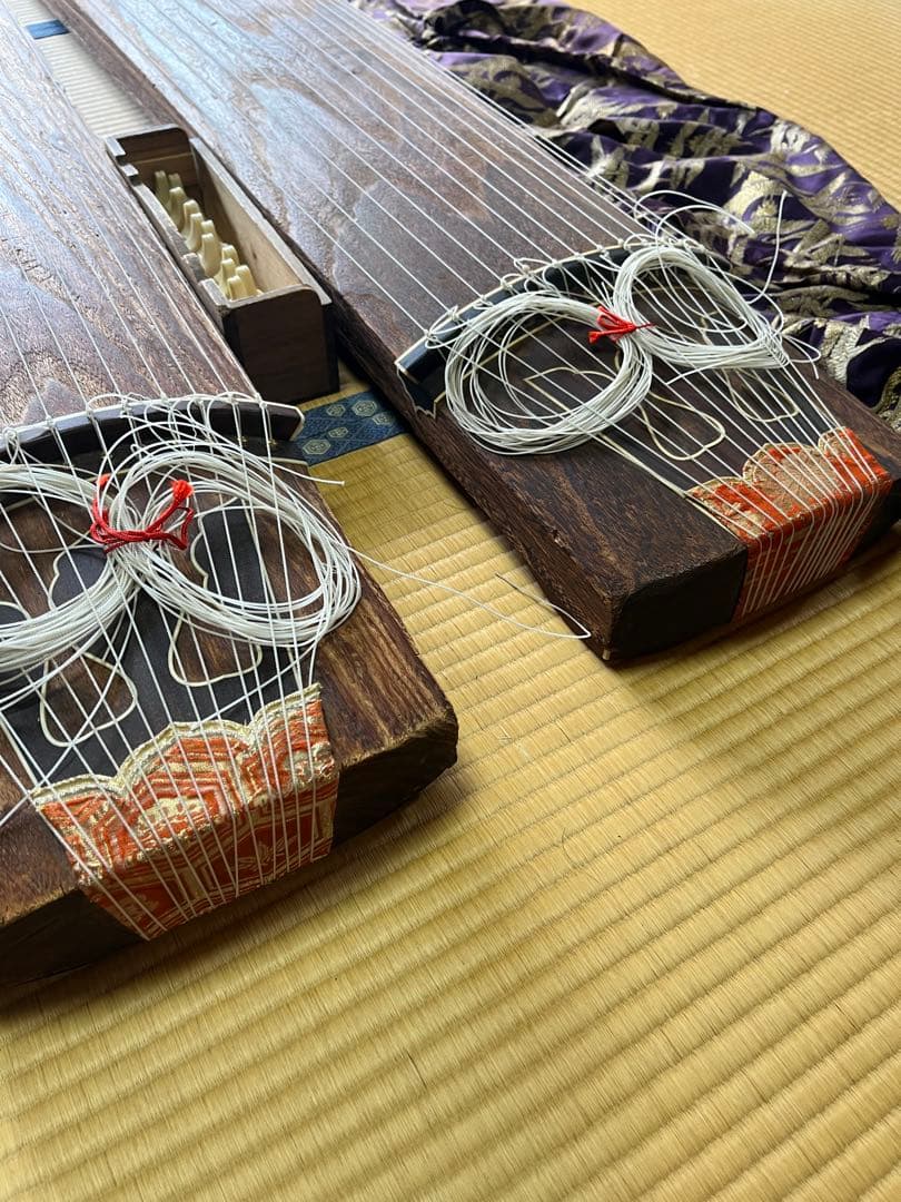 琴 13弦 2個セット　日本 伝統的 楽器 箏 和楽器　弦楽器