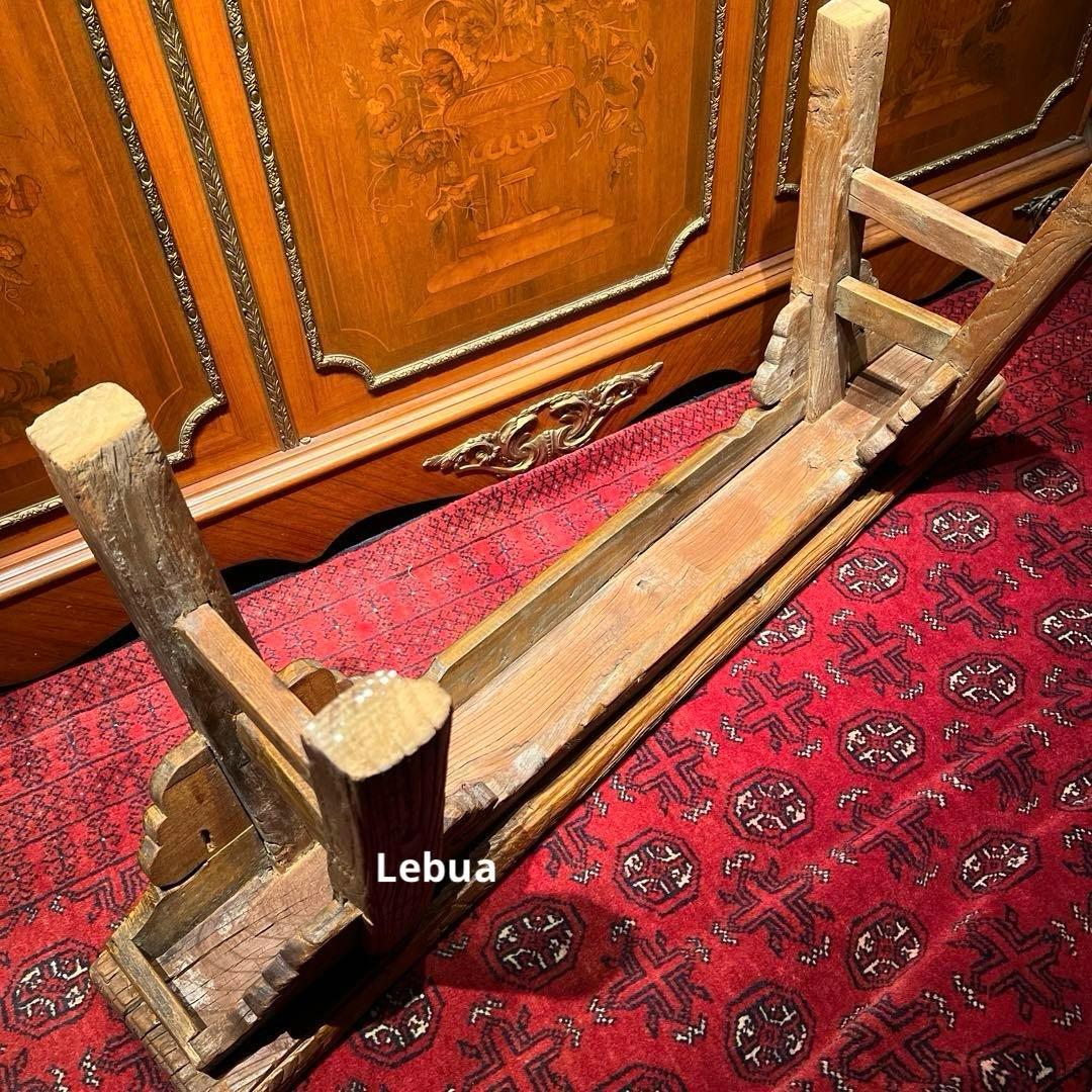 Antique ロングチェア赤　中国　 清時代　AsiaWeek