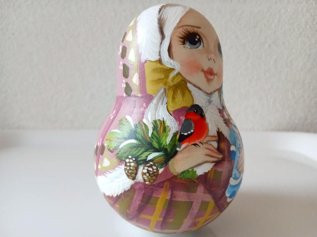 【CBT025】9cm級 おきあがりこぼし(大) スベトラーナ　雪娘