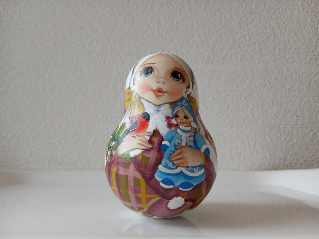 【CBT025】9cm級 おきあがりこぼし(大) スベトラーナ　雪娘