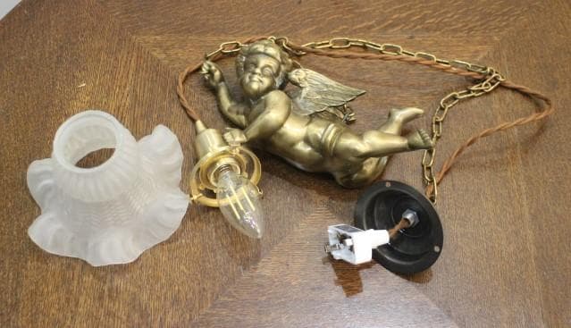 フランス アンティーク 天使 エンジェル シャンデリア ペンダント