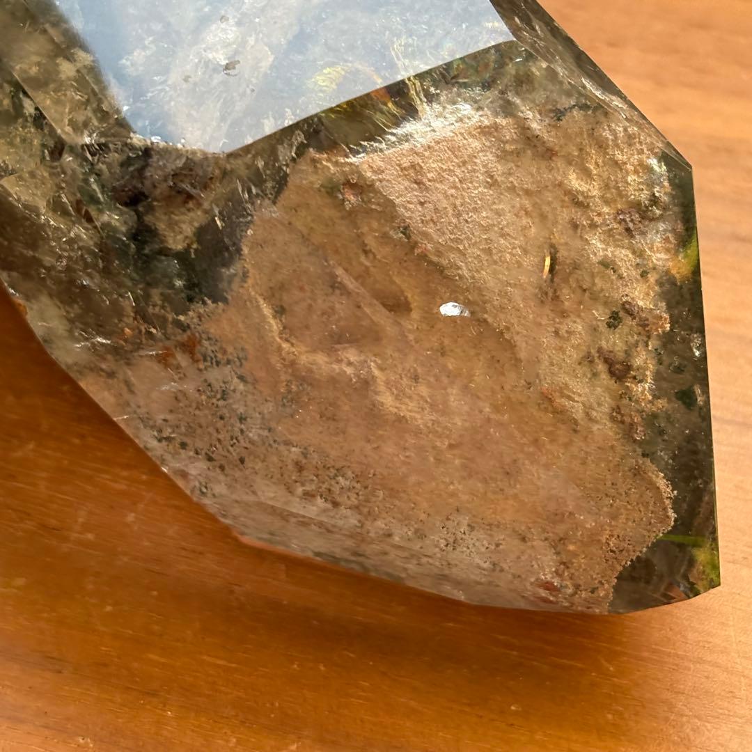 天然石 グリーン四季ガーデンクォーツ 原石置物522g