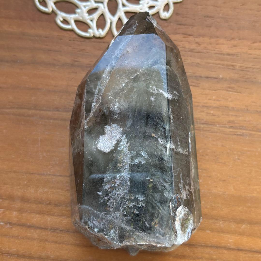 天然石 グリーン四季ガーデンクォーツ 原石置物522g