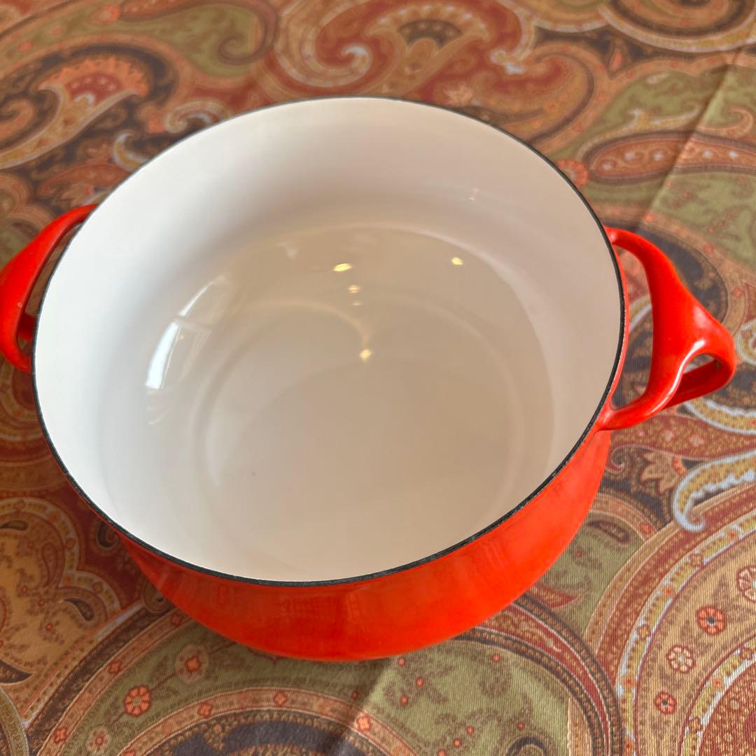160◆DANKS 小型18.5cm 両手鍋　赤いホーロー　ミルクパン 蓋付