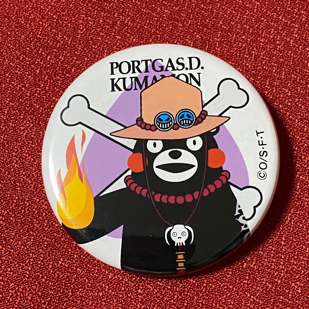 ONE PIECEくまモン コラボ缶バッジ エース - メルカリ