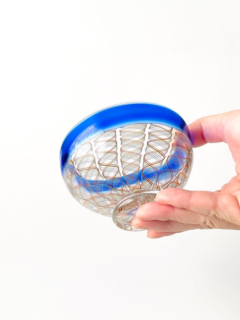 吹きガラス　うつわ　レースガラスA