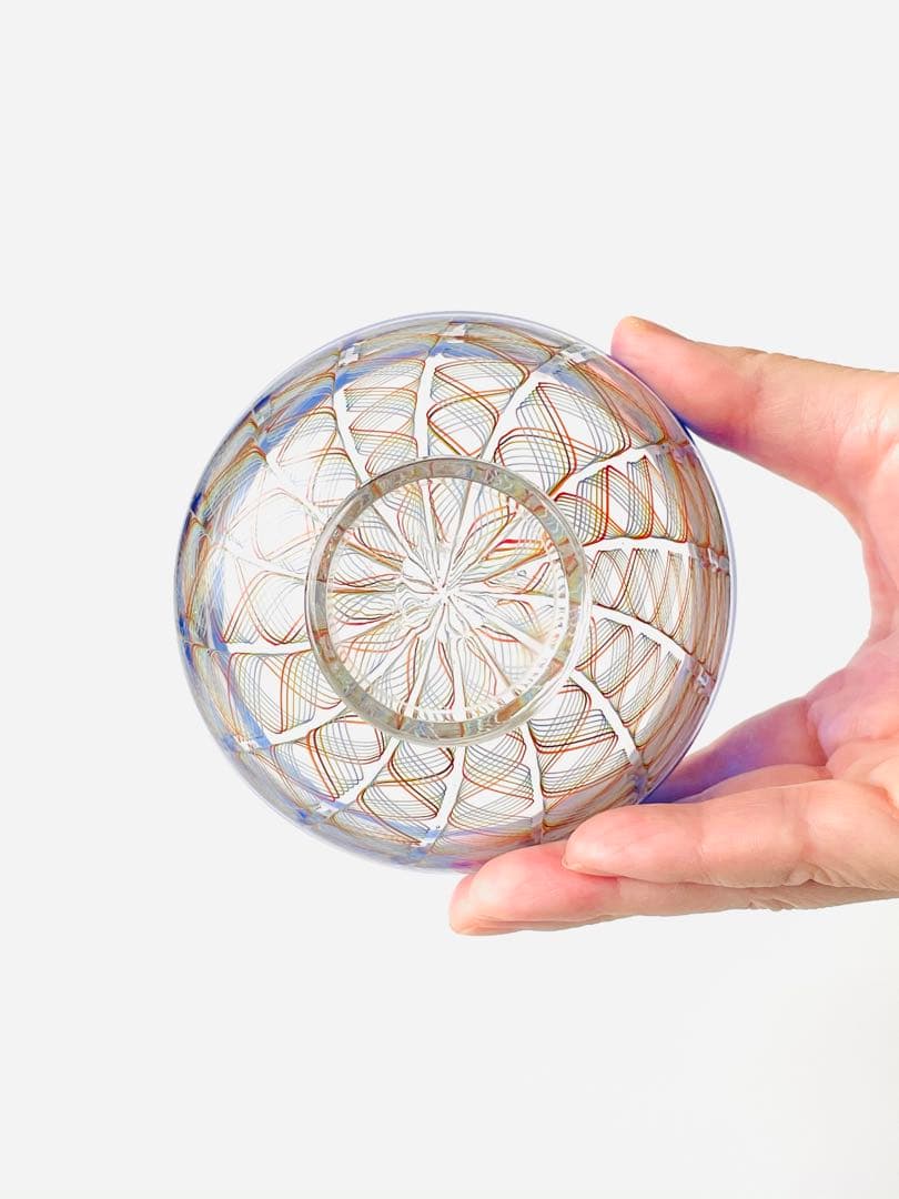 吹きガラス　うつわ　レースガラスA