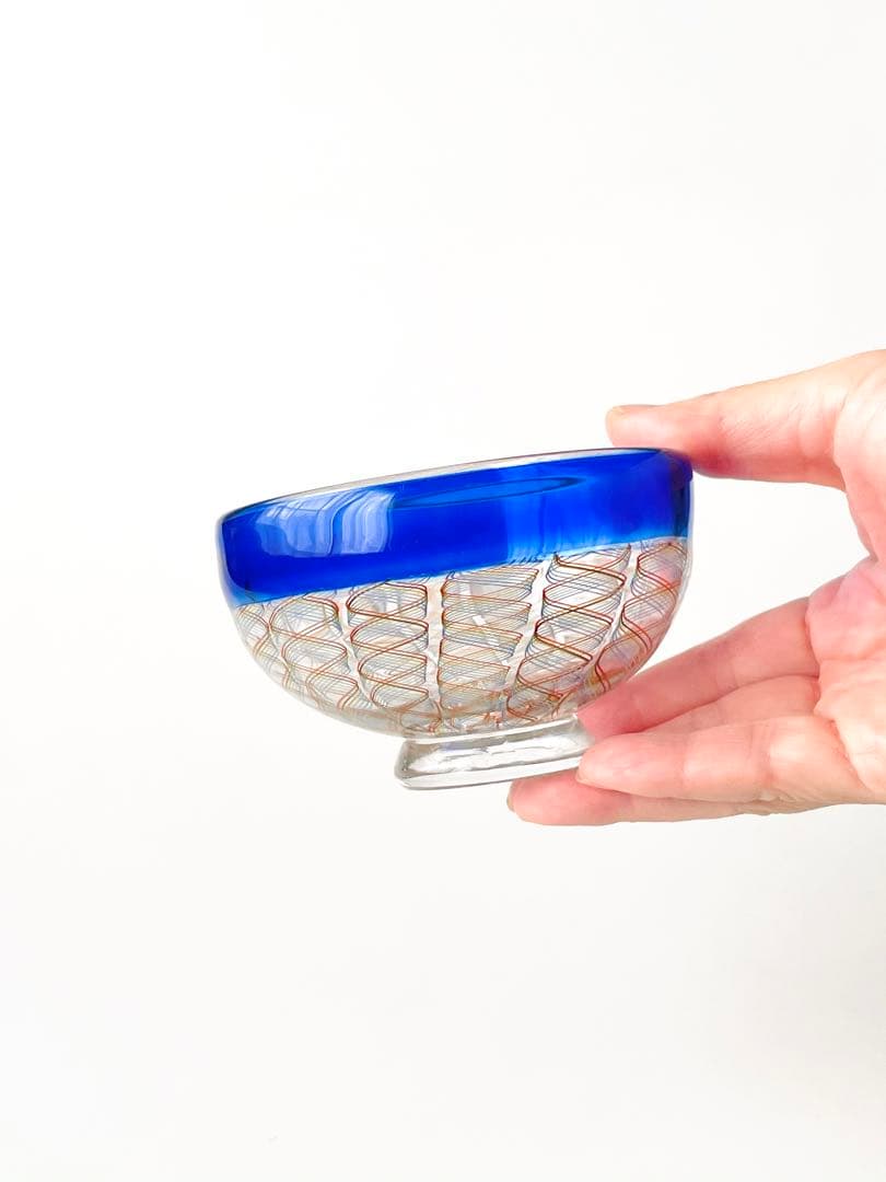 吹きガラス　うつわ　レースガラスA