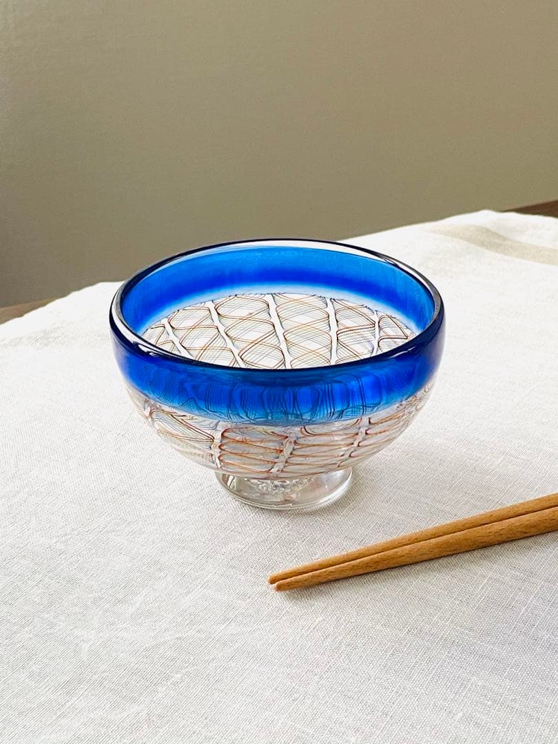 吹きガラス　うつわ　レースガラスA