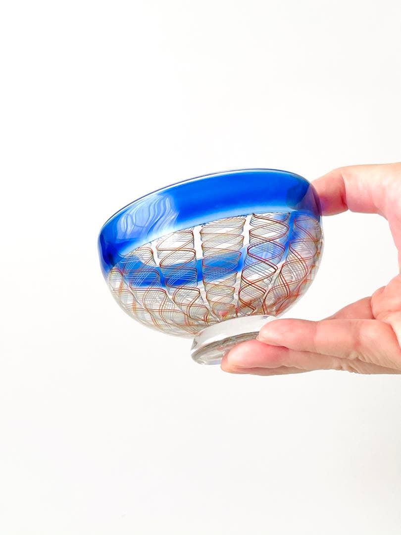 吹きガラス　うつわ　レースガラスA