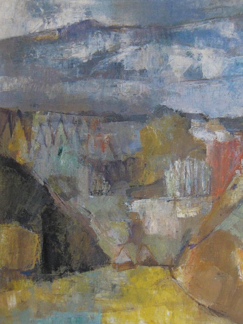 吉井忠、【雪の安達太良山】、希少な大判額装用画集より、美品、日本人画家