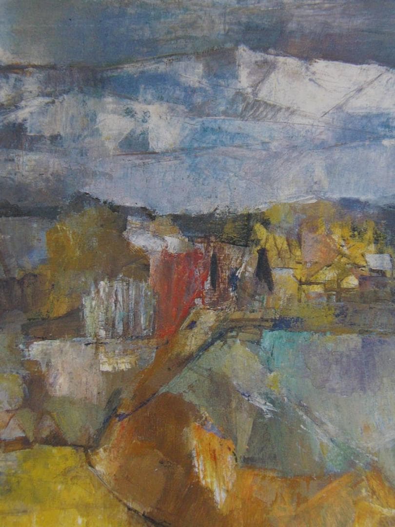 吉井忠、【雪の安達太良山】、希少な大判額装用画集より、美品、日本人画家