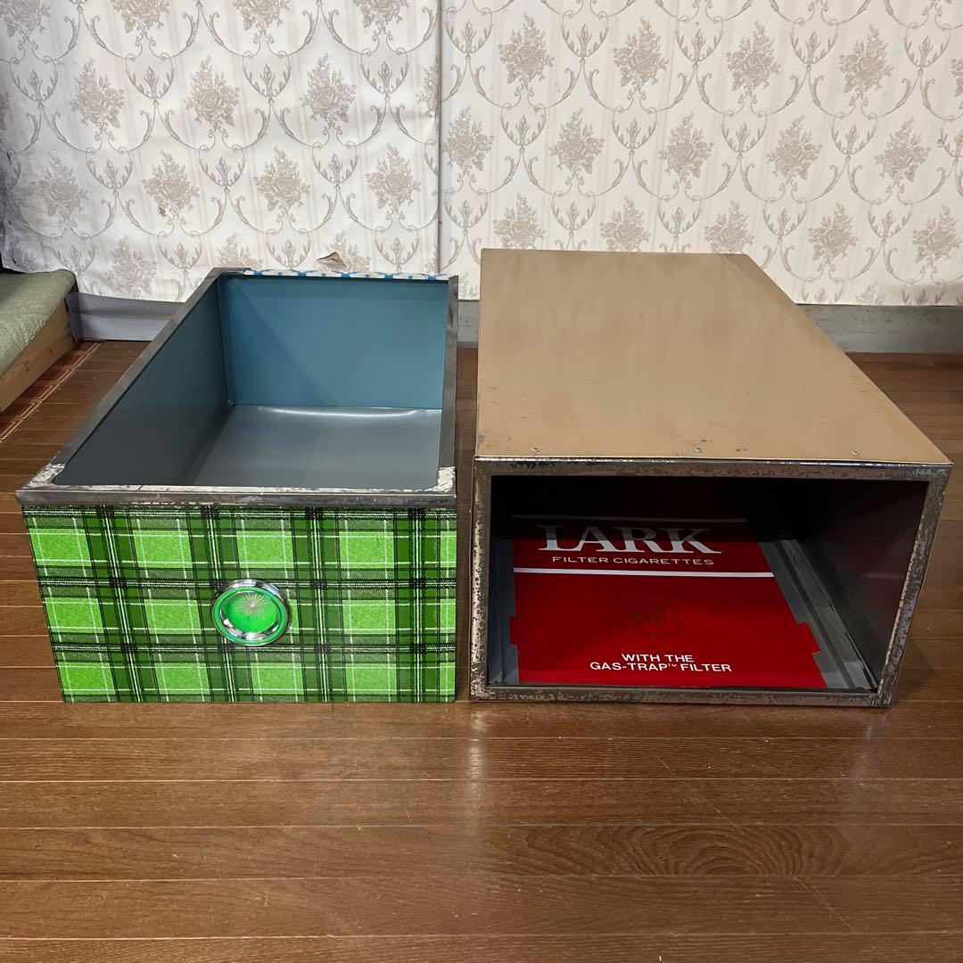 アンティーク】① 昭和レトロ レトロポップ ブリキ 衣装ケース 収納