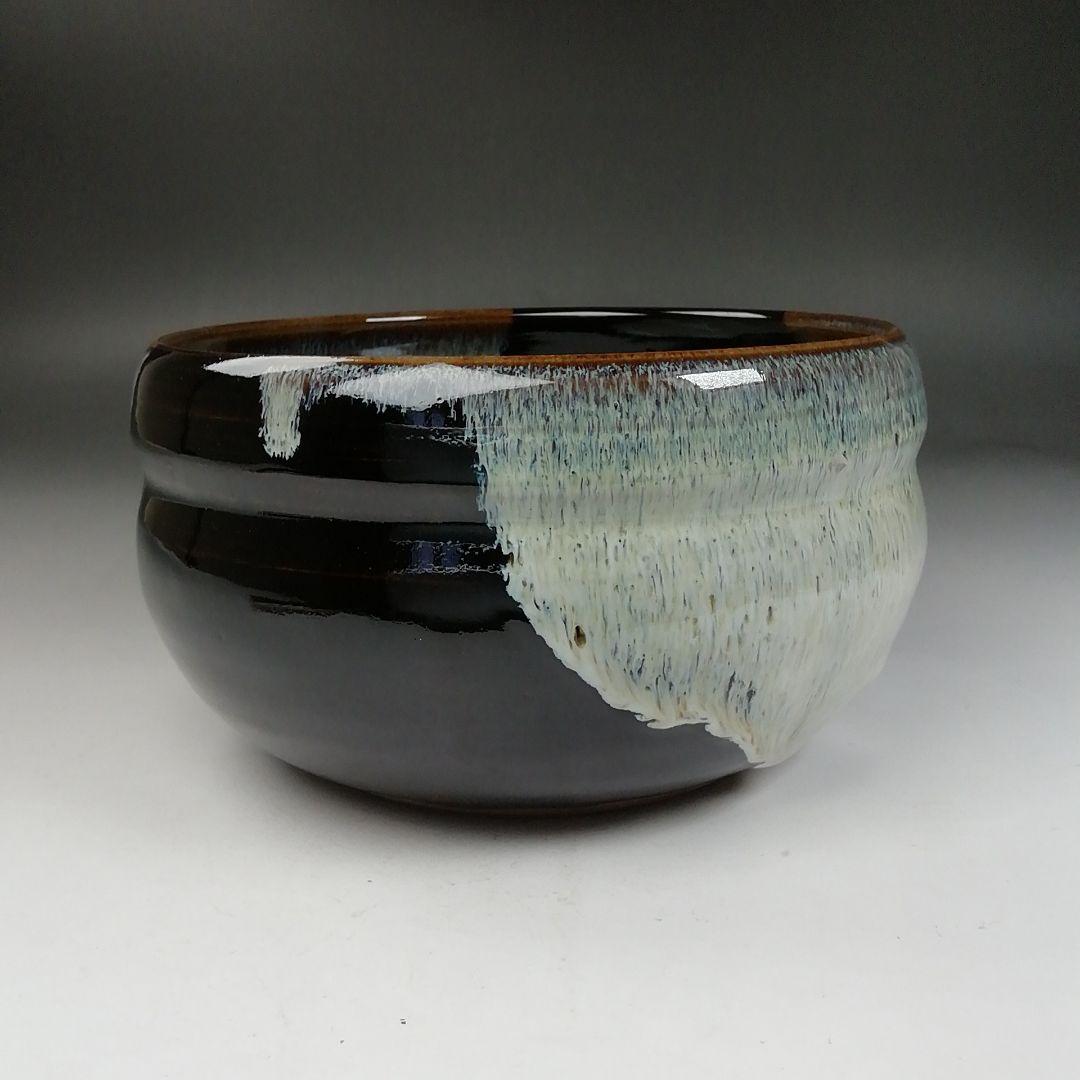 W38 建水 『曜変 建水』『味舌隆司 造』 共箱 茶道具