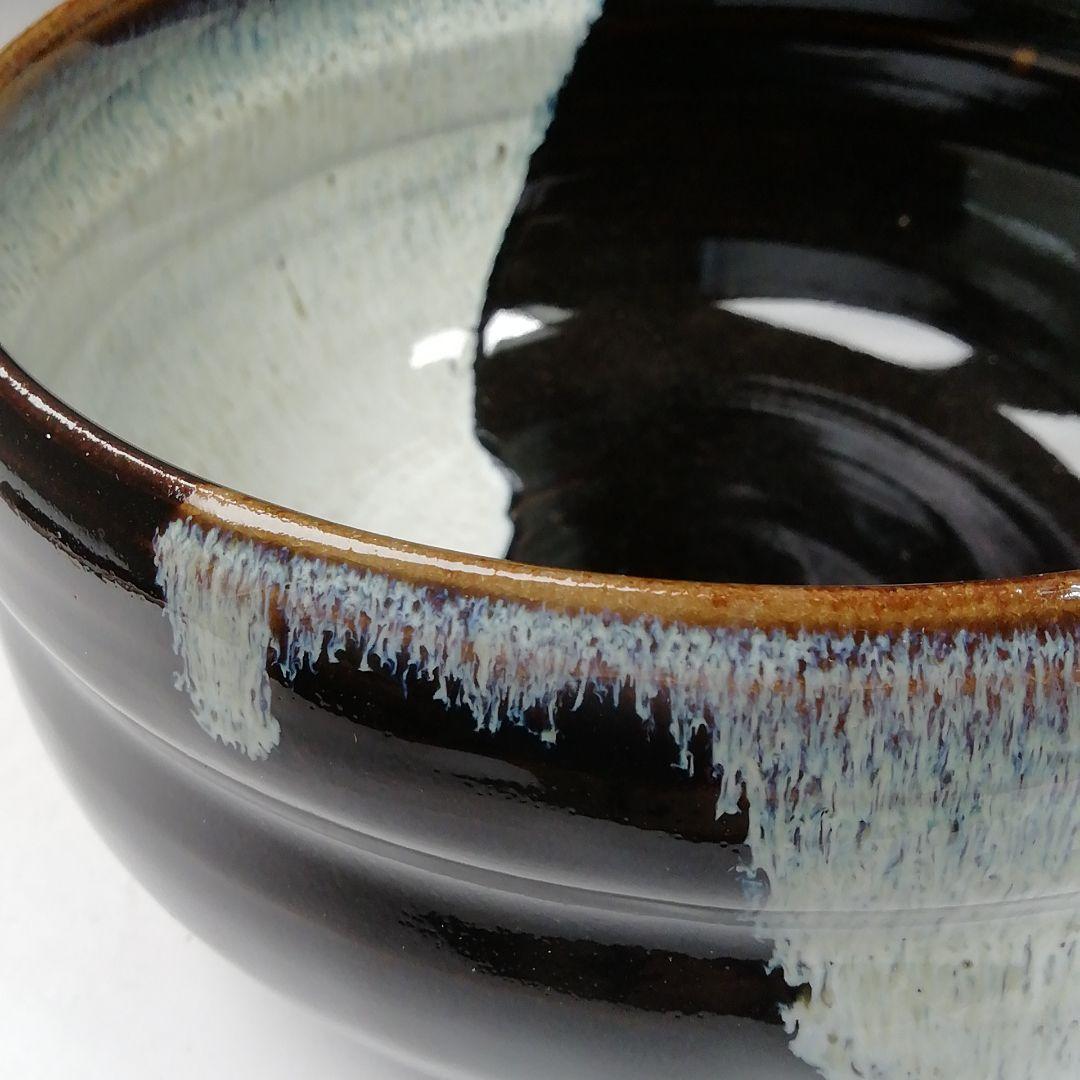 W38 建水 『曜変 建水』『味舌隆司 造』 共箱 茶道具