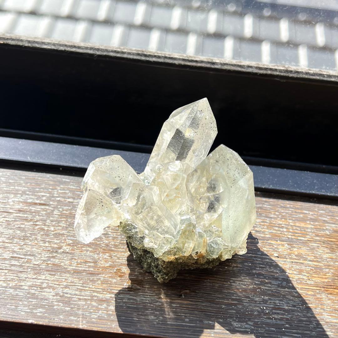 ヒマラヤ　マニハール産　ルチル＆アテナース入り水晶　クローライト　ルチルクォーツ