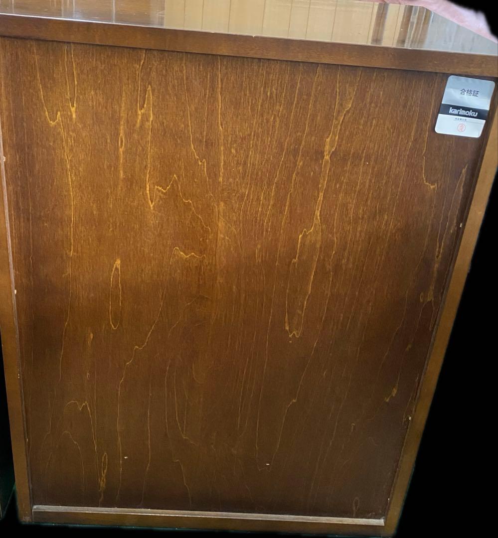 【おしゃれ】カリモク　木製ラック ダークブラウン アンティーク　チェスト