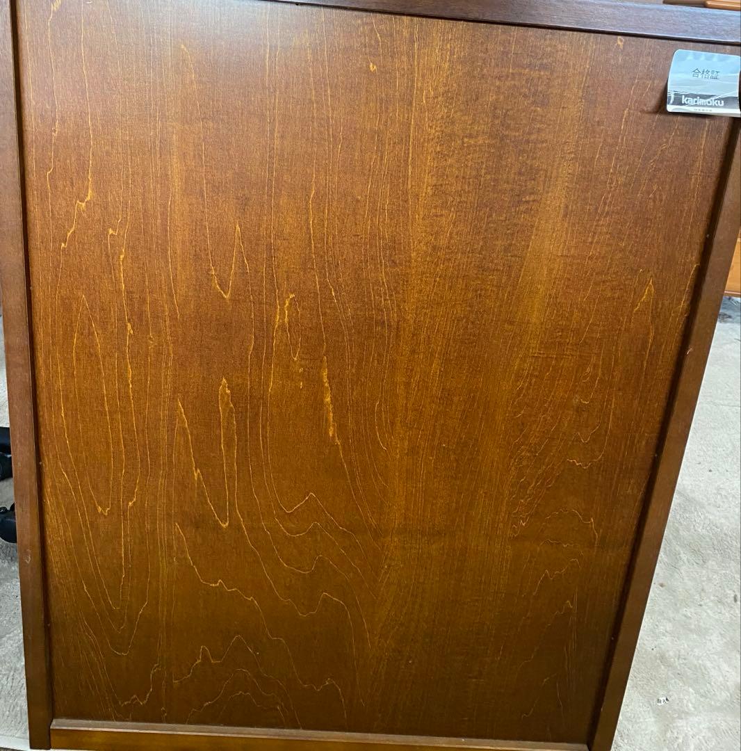 【おしゃれ】カリモク　木製ラック ダークブラウン アンティーク　チェスト