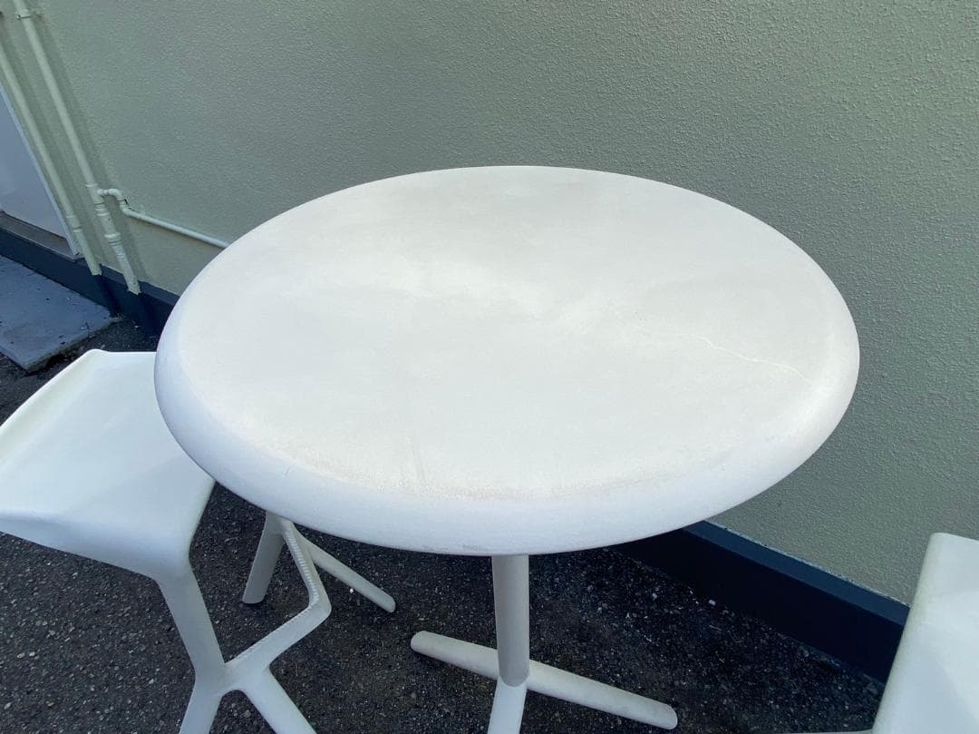 大阪★配送無料エリア有「S183」 PLANK MIURAテーブル&スツール2脚