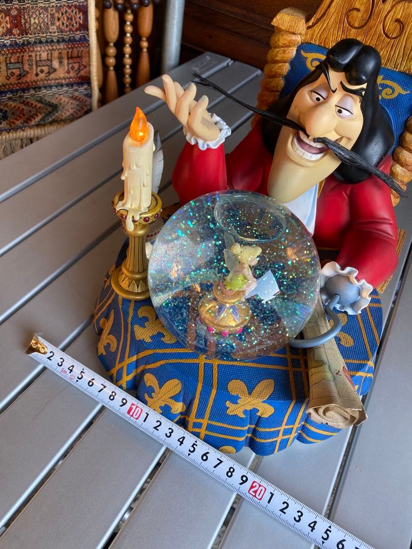 フック船長とティンカーベル　スノーグローブ　オルゴール　ピーターパン ディズニー