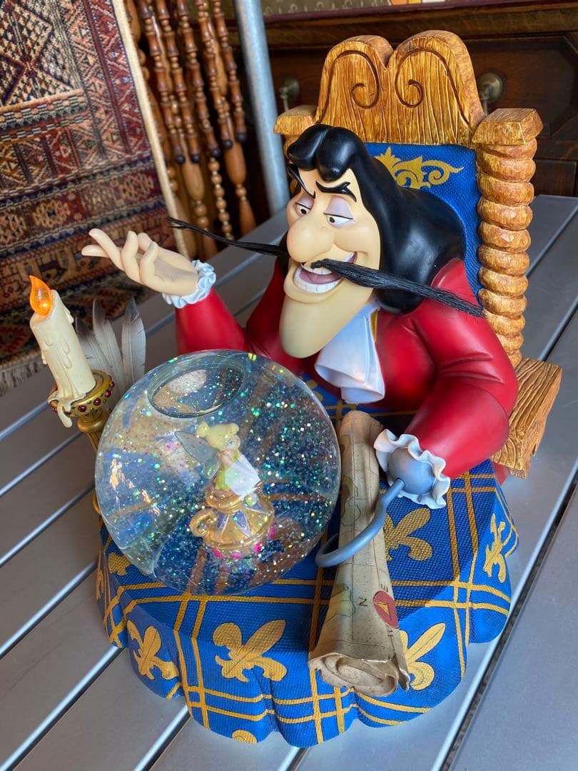 フック船長とティンカーベル　スノーグローブ　オルゴール　ピーターパン ディズニー