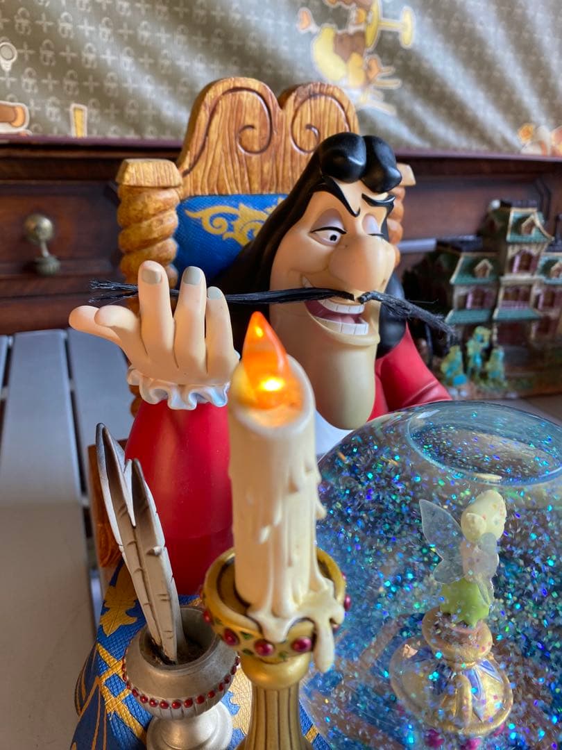 フック船長とティンカーベル　スノーグローブ　オルゴール　ピーターパン ディズニー