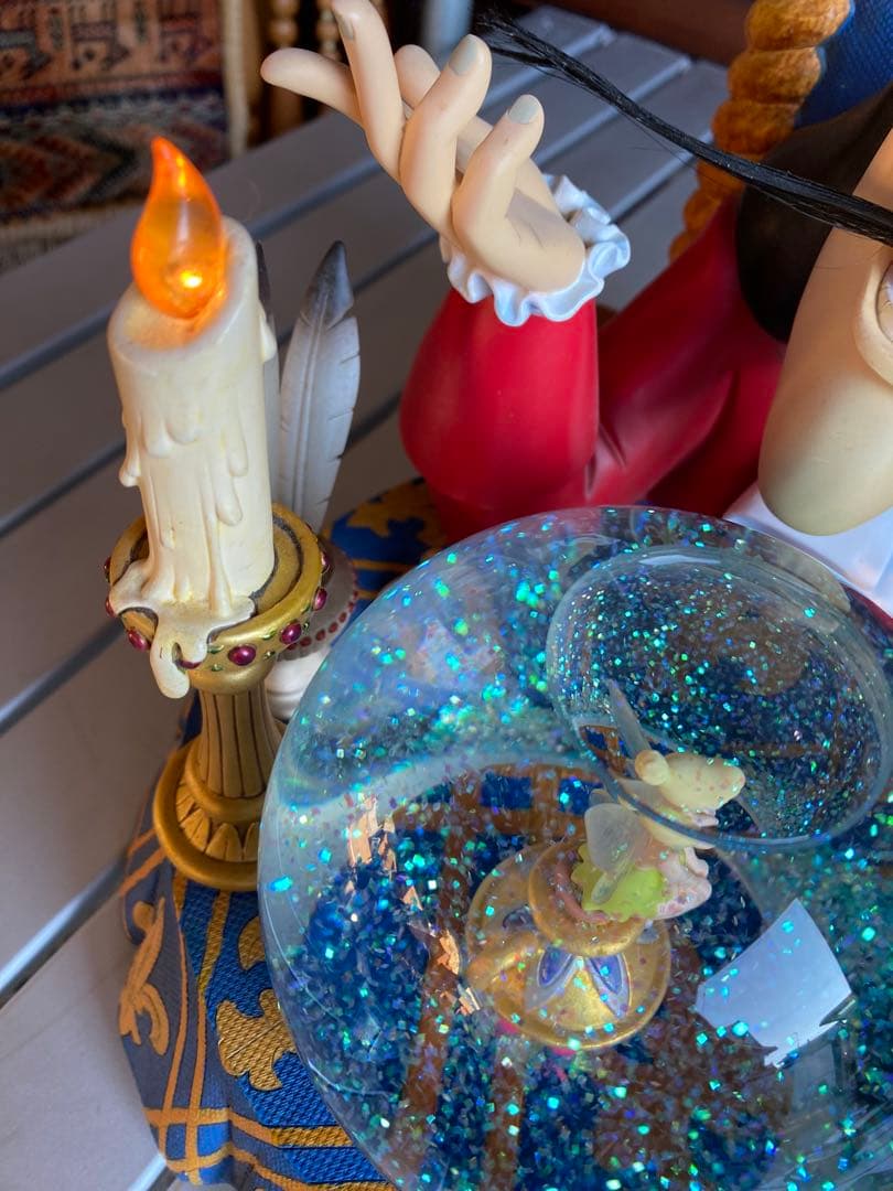 フック船長とティンカーベル　スノーグローブ　オルゴール　ピーターパン ディズニー