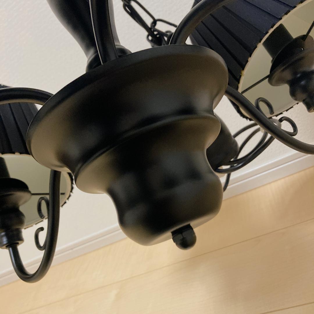 【美品】Francfranc シュペルブ シャンデリア 5灯 黒 フランフラン