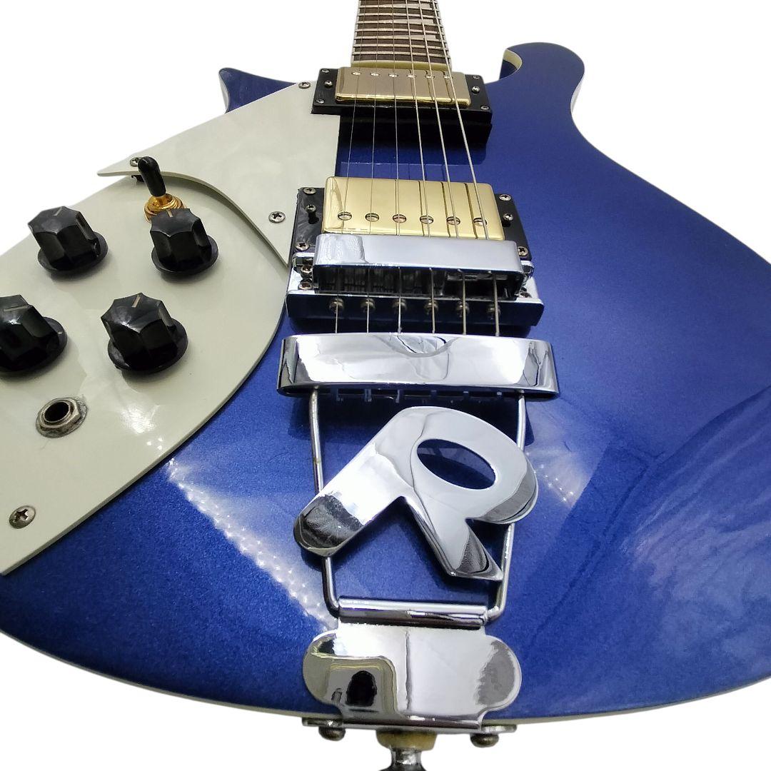 希少レフティ Rickenbackerスタイル エレキギター 青 - メルカリ