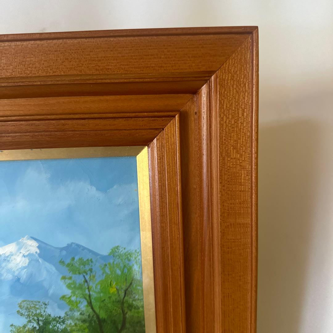 工藤昭重　真作　肉筆　油彩　キャンバス絵画　風景画　アルプス山脈　インテリア