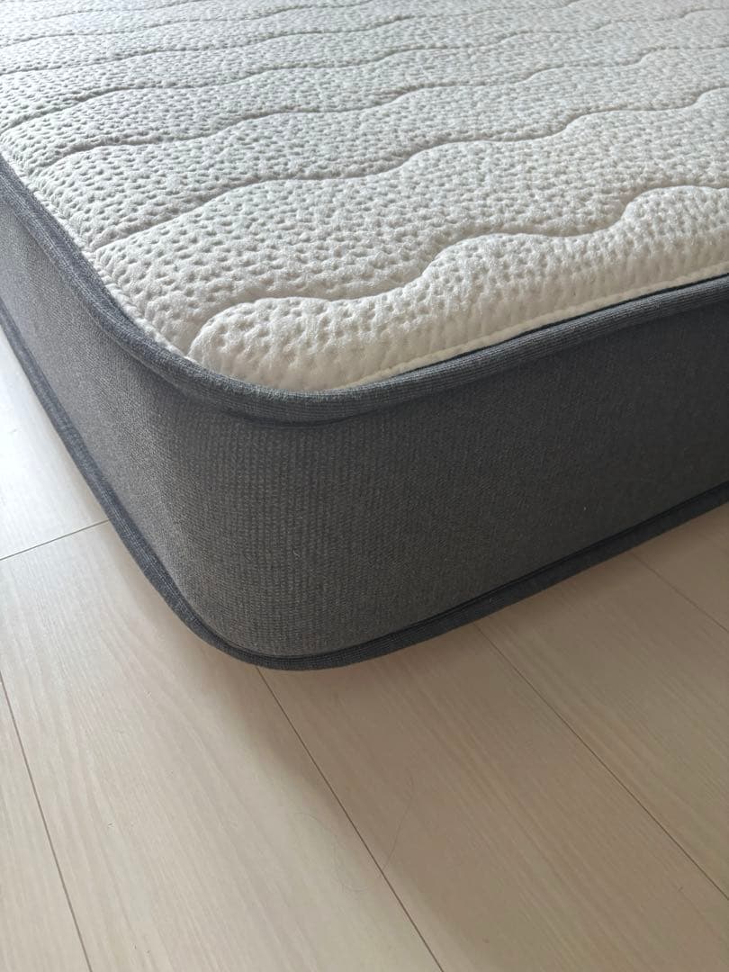 セミダブル スプリングマットレス ホワイト/ブラック