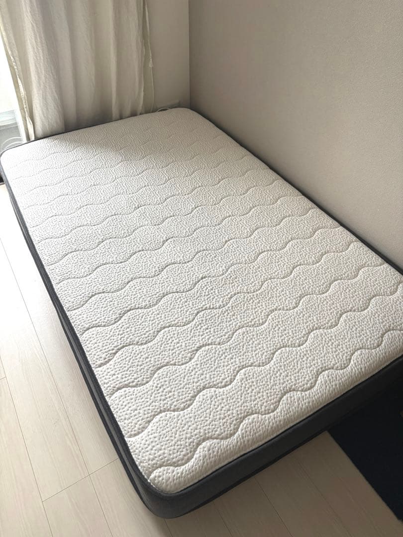 セミダブル スプリングマットレス ホワイト/ブラック