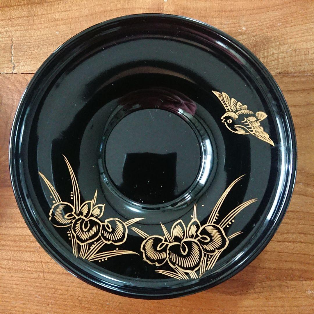 ちゅんちゅん雀 漆器 蒔絵 小皿 茶托 銘々皿　沈金 /骨董 古伊万里 輪島塗