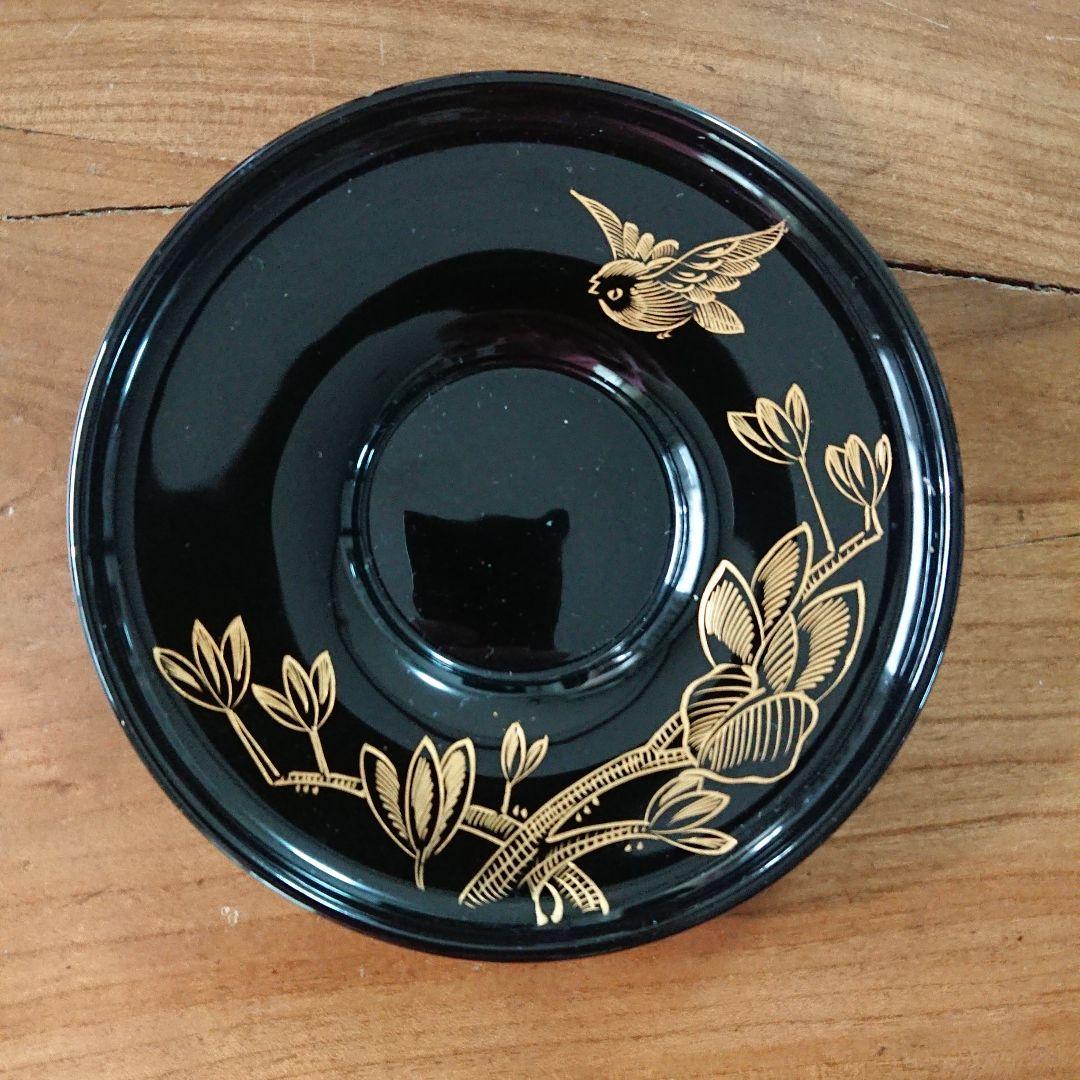 ちゅんちゅん雀 漆器 蒔絵 小皿 茶托 銘々皿　沈金 /骨董 古伊万里 輪島塗