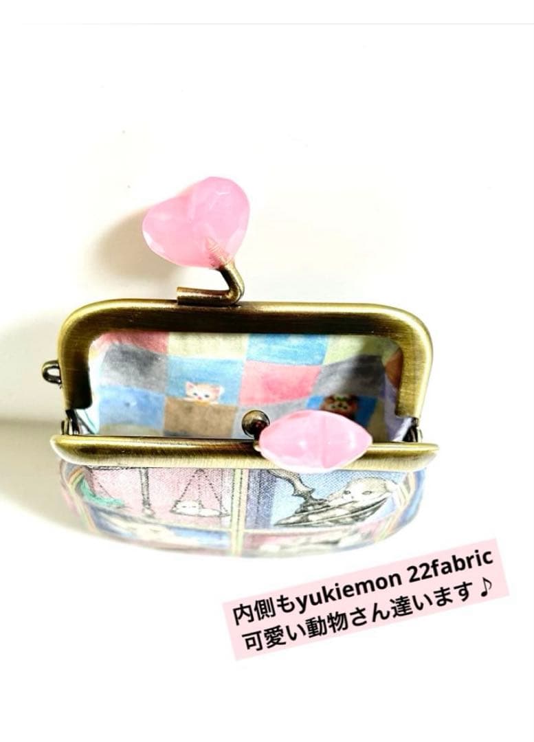 yukiemon TOYナイトボックス限定色ハート♡がま口ポーチ 猫