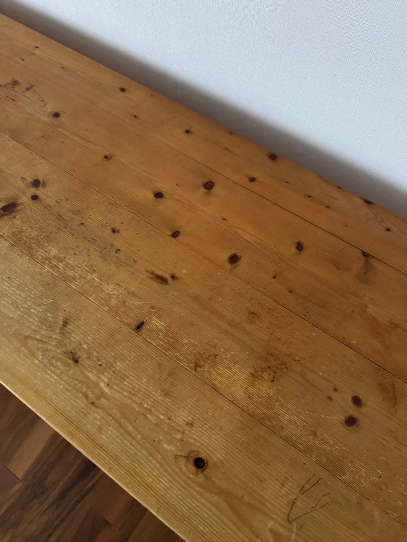 木製長机 什器 作業台 W160×D50×H75ライトブラウン ナチュラル北欧