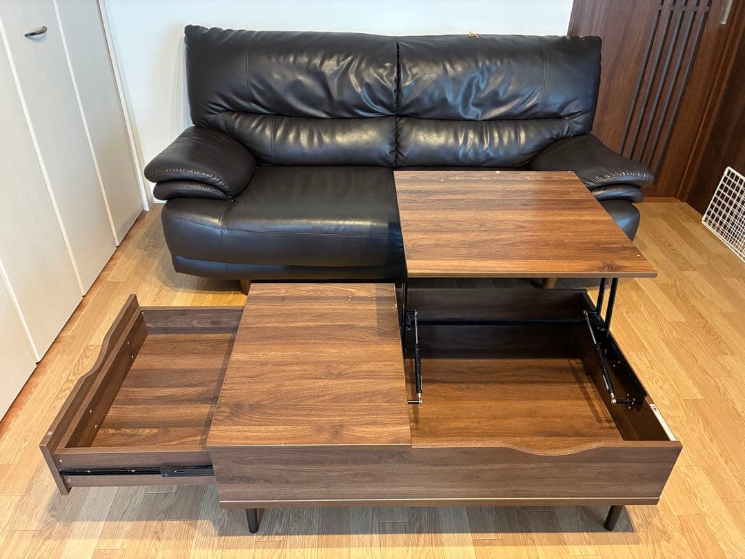 ニトリ　センターテーブル　昇降　リフティ100 ローテーブル 【中古】