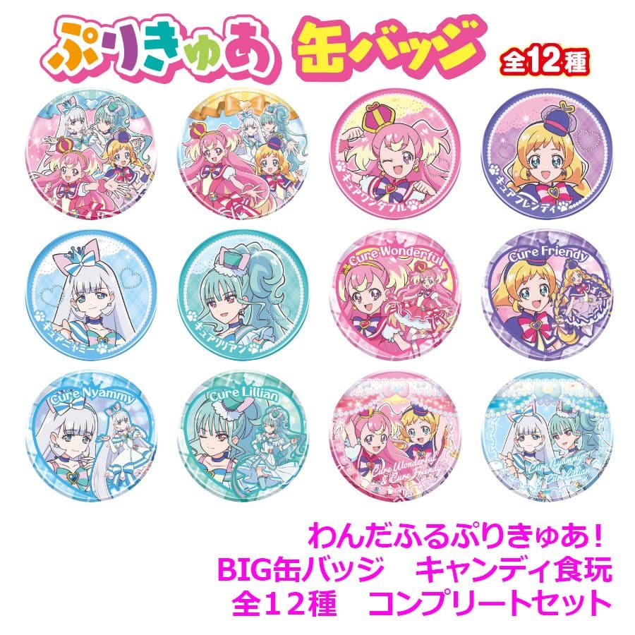全12種 ☆ わんだふるぷりきゅあ！ BIG缶バッジ キャンディ食玩 - メルカリ
