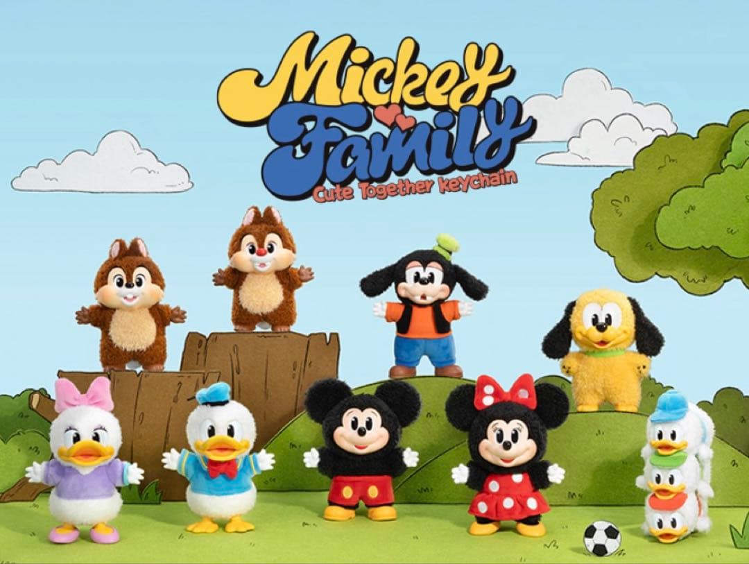 POPMART MickeyFamily ディズニーキーチェーン チップとデール
