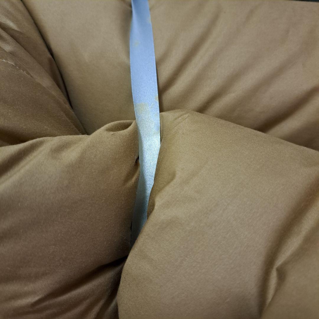 アクアスキュータム ブラウン チェック柄 掛け布団 羽毛 ふとん